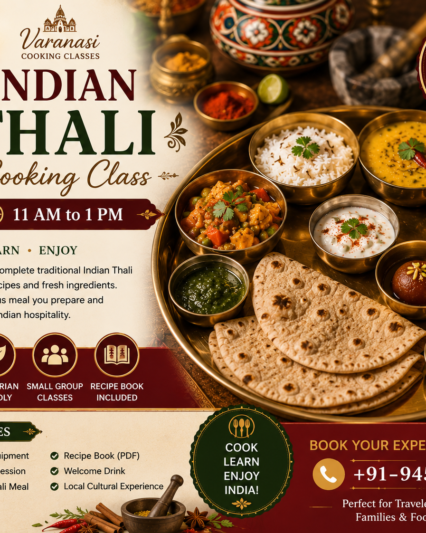 🍽️ Indian Thali Cooking Class (11:00 AM – 1:00 PM)