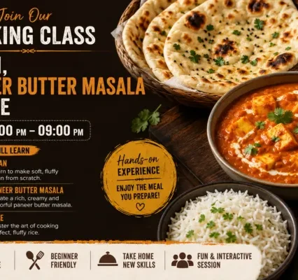 Naan ,Paneer Butter Masala & Rice: 07 pm to 09 pm